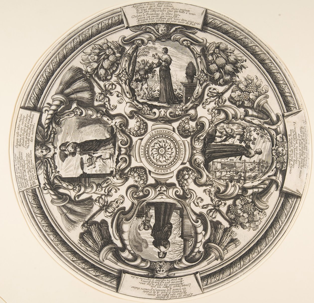 Four Seasons, 17. yüzyılın ortalarından sonlarına kadar. by Abraham Bosse