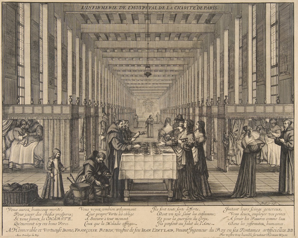 Hayırseverlik Hastanesi Reviri, yaklaşık. 1639. by Abraham Bosse