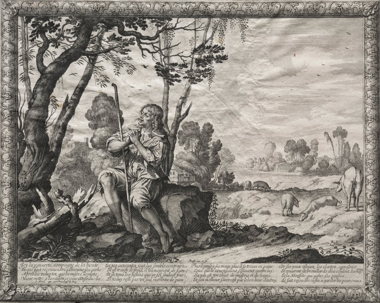 Müsrif Oğul: Domuzlara Bakan Müsrif Oğul. by Abraham Bosse