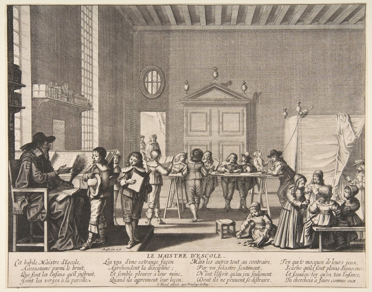 Okul Müdürü, ca. 1635-38. by Abraham Bosse