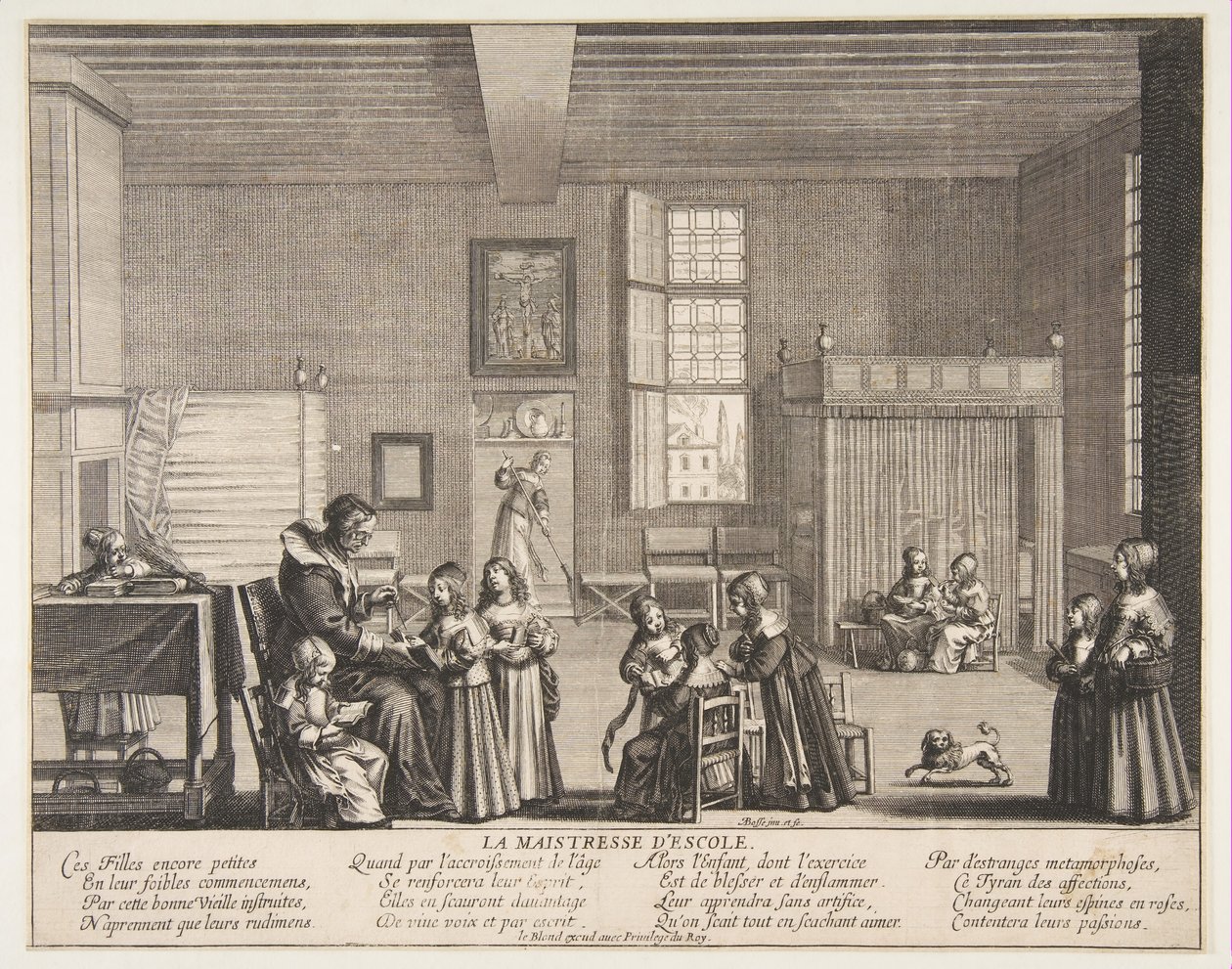Okul Hanımı, ca. 1638. by Abraham Bosse
