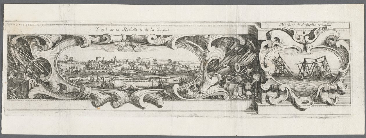 La Rochelle Kuşatması: Levha 16, 1628-1630. by Abraham Bosse