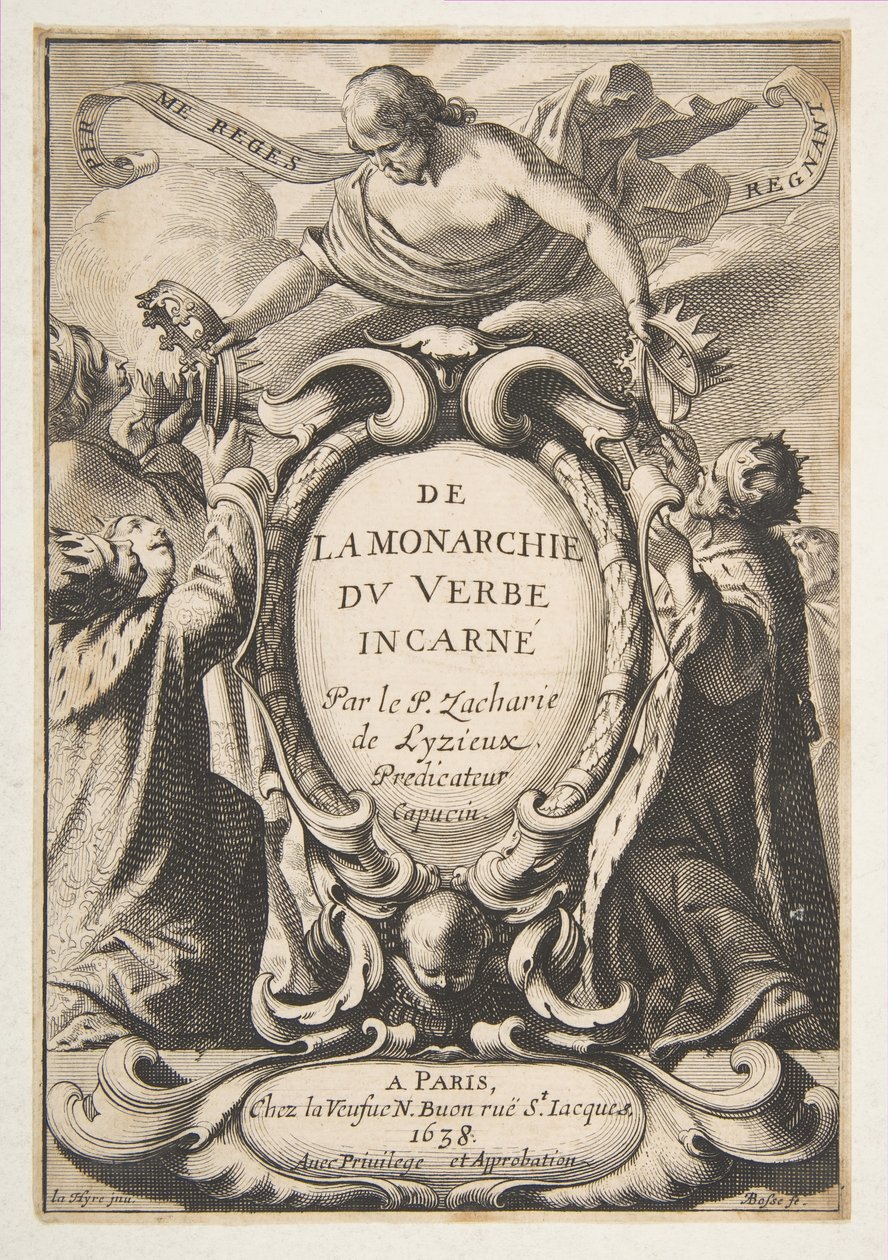 Başlık sayfası: From the Monarchy of the Incarnate Word, 1638. by Abraham Bosse