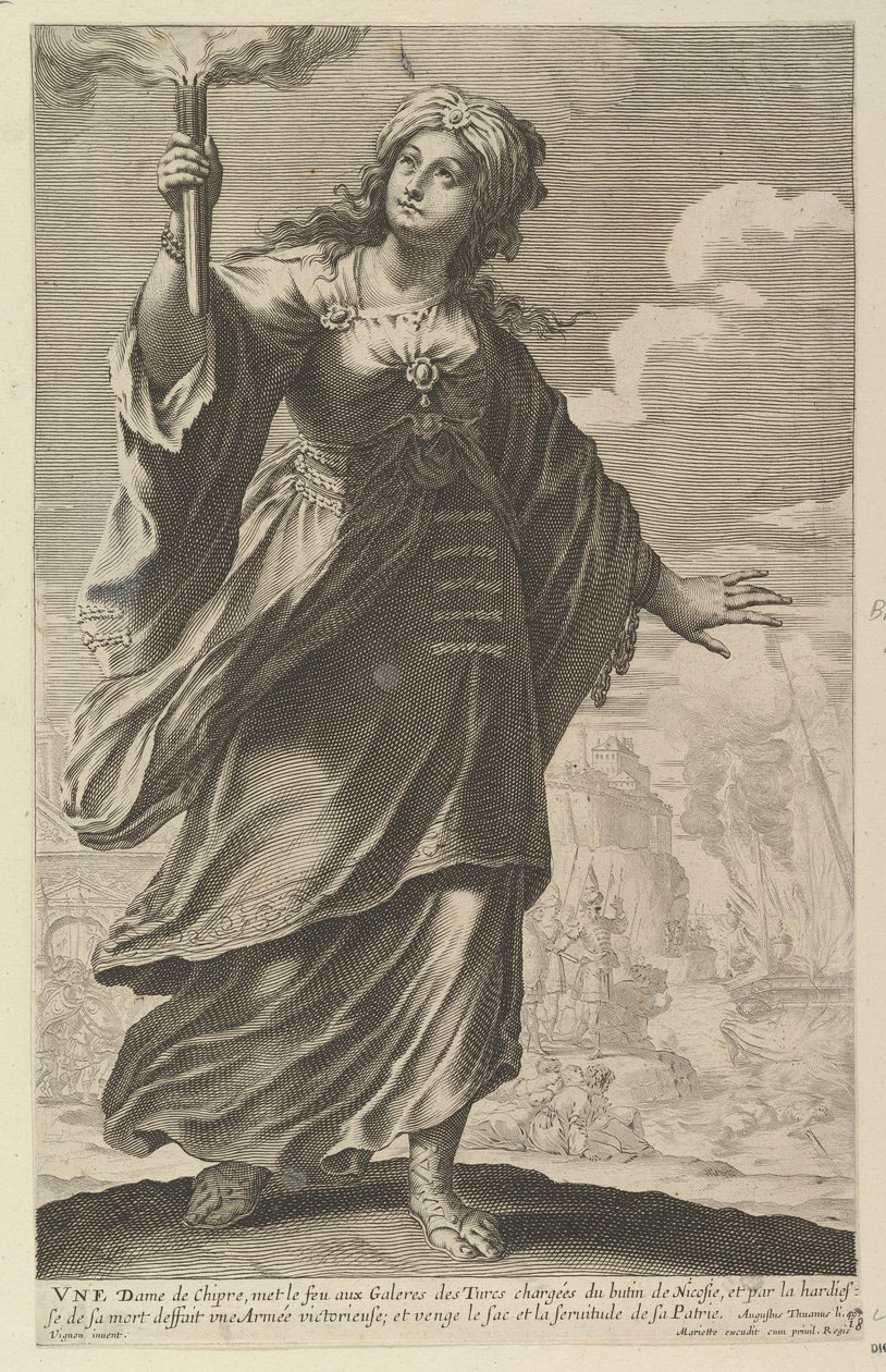 Kıbrıslı Bir Hanım, 1647. by Abraham Bosse