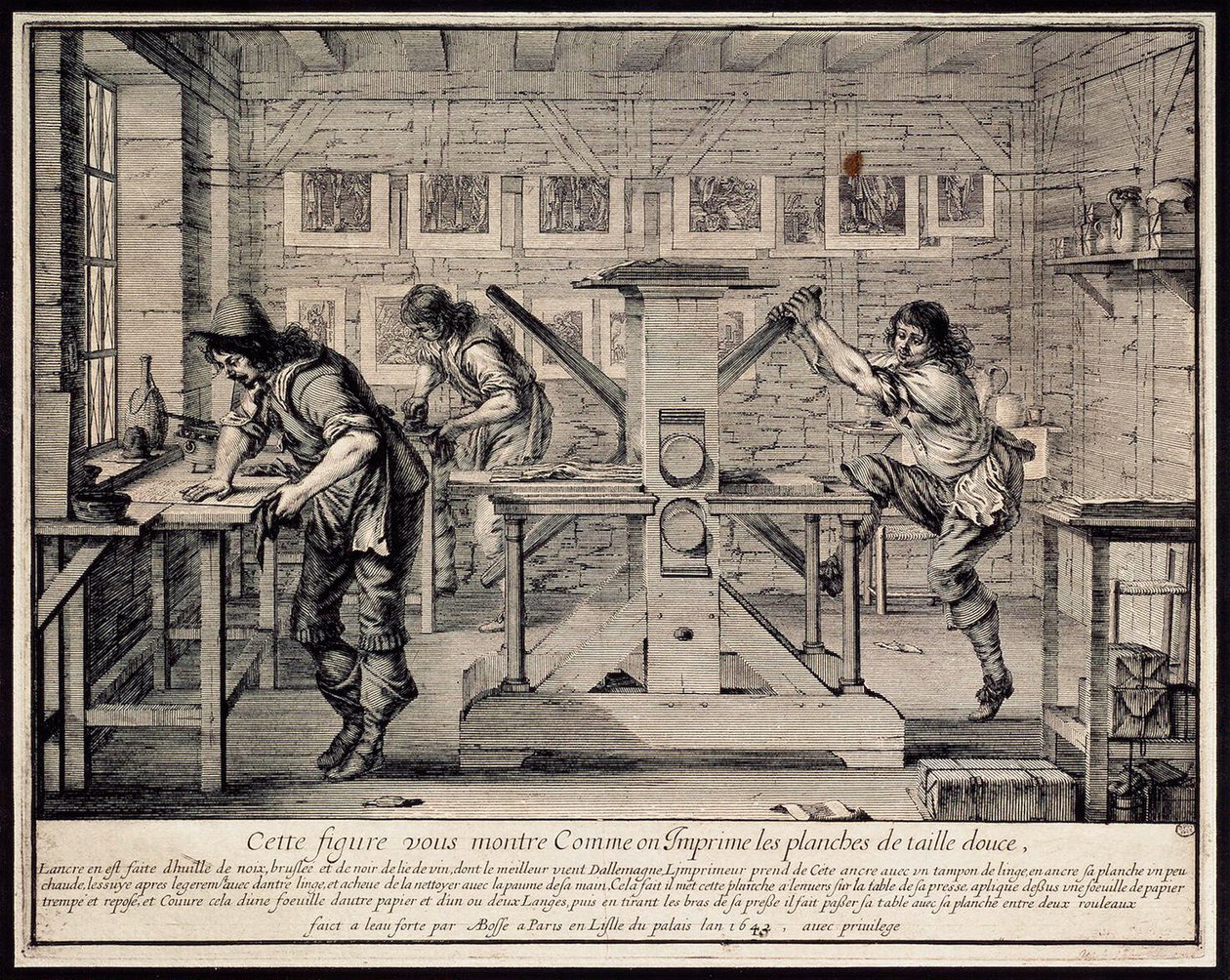 Bir Oymacının Atölyesi, 1642. by Abraham Bosse