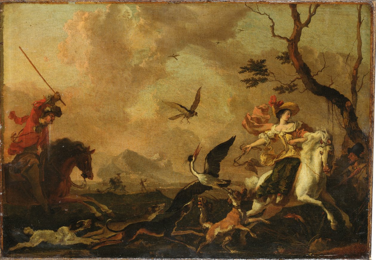 Bir şahin partisi by Abraham Danielsz. Hondius