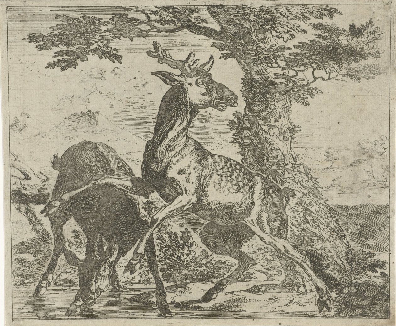 şaşırtıcı geyik Farklı hayvanlar (dizi başlığı) by Abraham Danielsz. Hondius