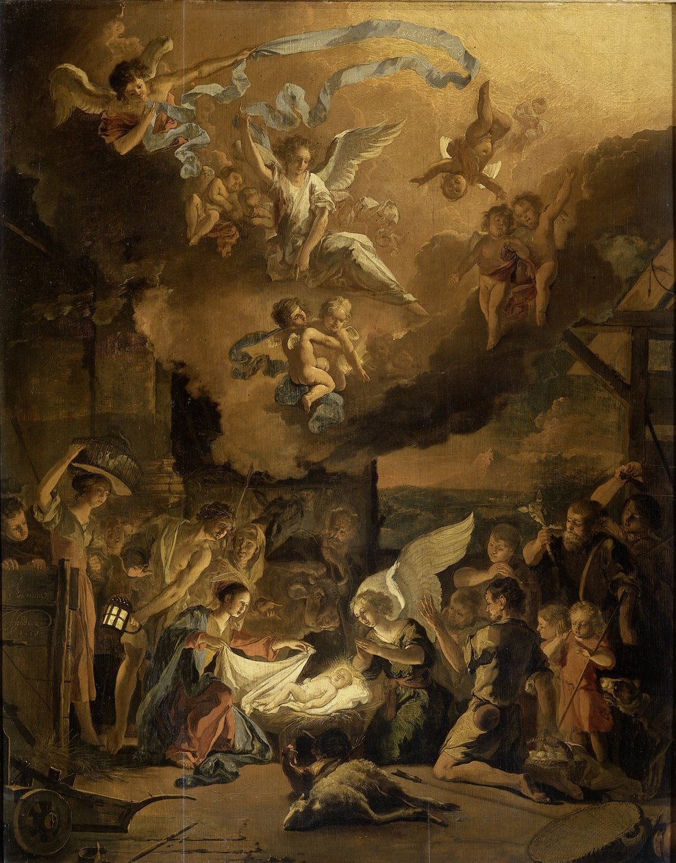 Çobanların hayranlığı by Abraham Danielsz. Hondius