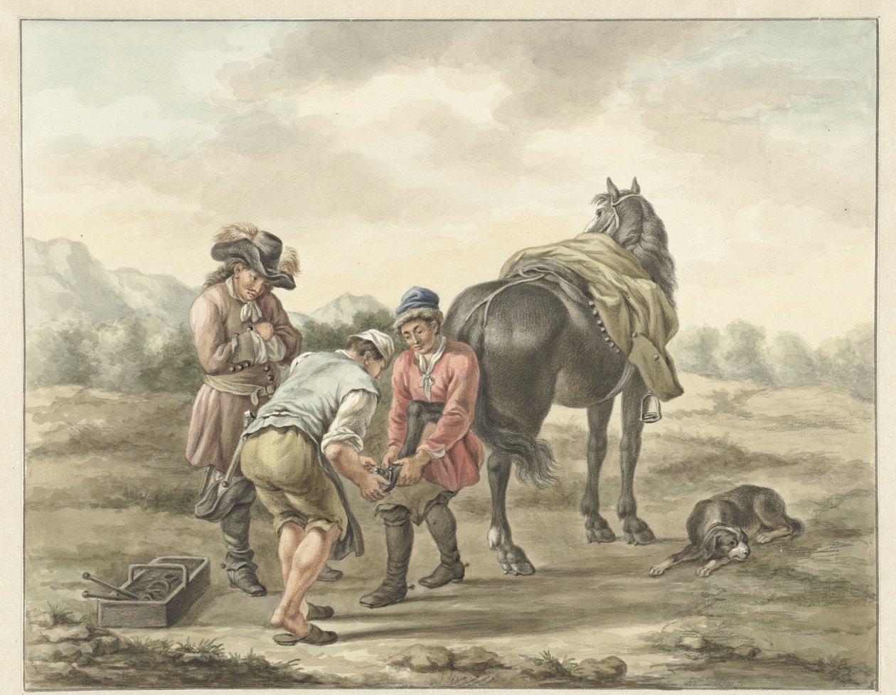 Peyzajda nalbant by Abraham Delfos