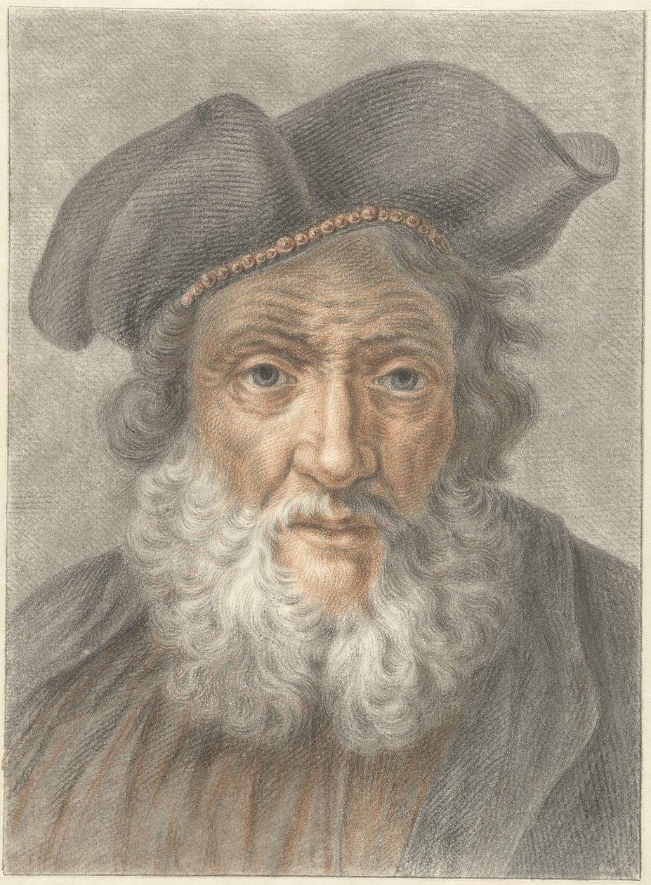 şapkalı yaşlı adam by Abraham Delfos