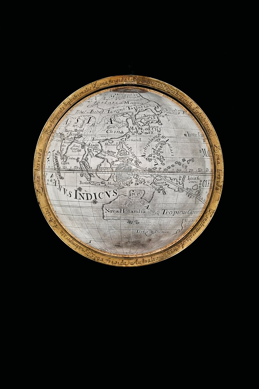 Herkül ve Atlas tarafından desteklenen iki olağanüstü karasal ve göksel küre, Augsburg, 1697-99 by Abraham Drentwett