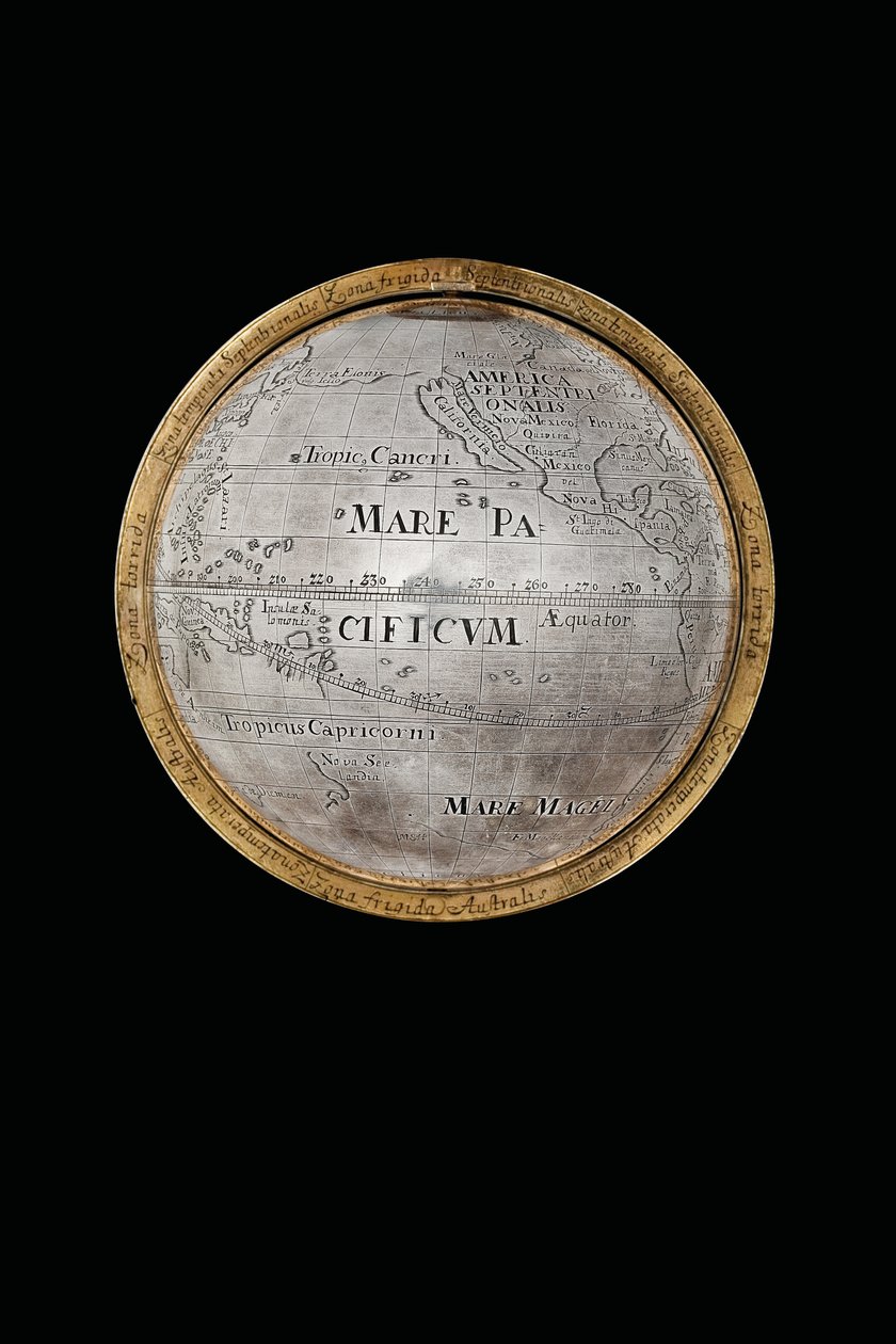 Herkül ve Atlas tarafından desteklenen iki olağanüstü karasal ve göksel küre, Augsburg, 1697-99 by Abraham Drentwett