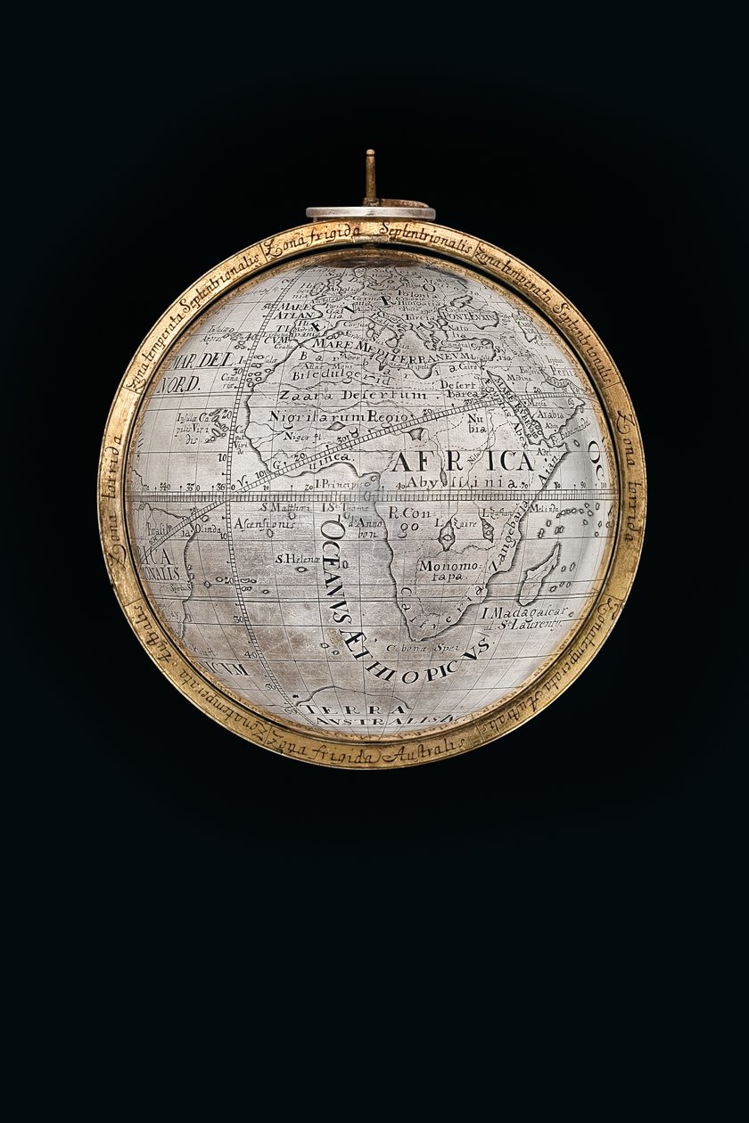 Herkül ve Atlas tarafından desteklenen iki olağanüstü karasal ve göksel küre, Augsburg, 1697-99 by Abraham Drentwett