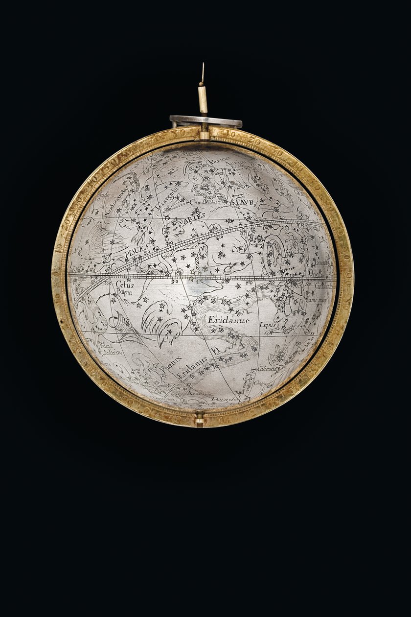 Herkül ve Atlas tarafından desteklenen iki olağanüstü karasal ve göksel küre, Augsburg, 1697-99 by Abraham Drentwett