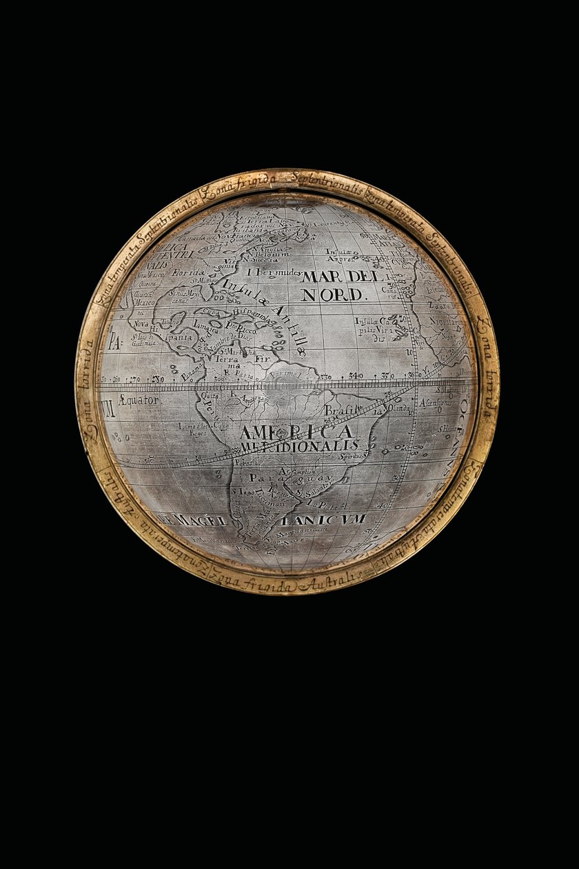 Herkül ve Atlas tarafından desteklenen iki olağanüstü karasal ve göksel küre, Augsburg, 1697-99 by Abraham Drentwett
