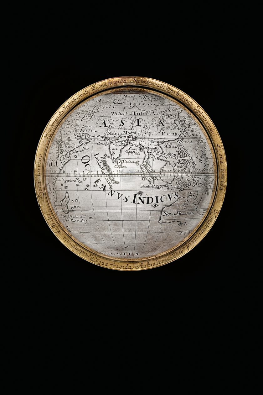 Herkül ve Atlas tarafından desteklenen iki olağanüstü karasal ve göksel küre, Augsburg, 1697-99 by Abraham Drentwett