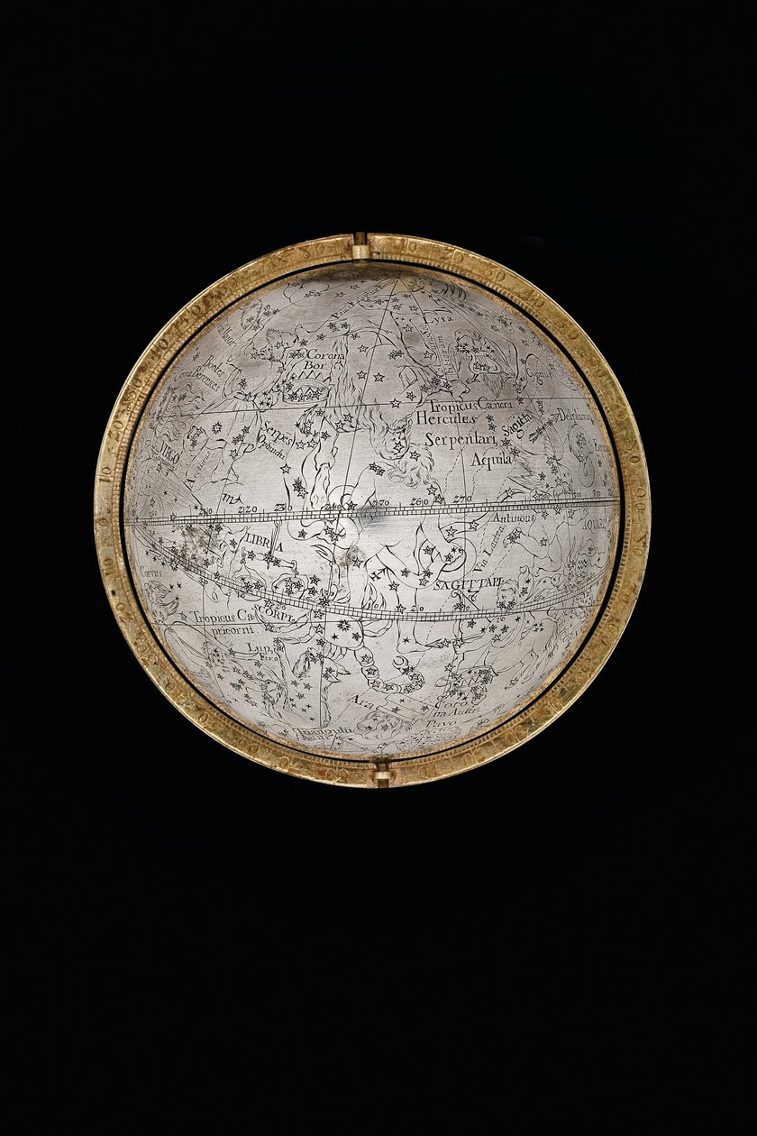 Herkül ve Atlas, Augsburg tarafından desteklenen iki olağanüstü karasal ve göksel küre by Abraham Drentwett