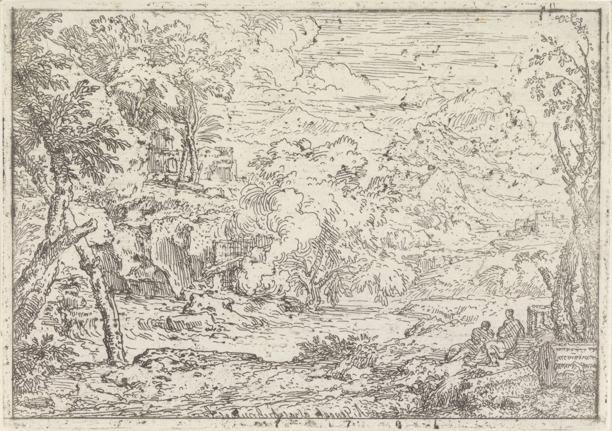 Kalıntılar ile manzara by Abraham Genoels