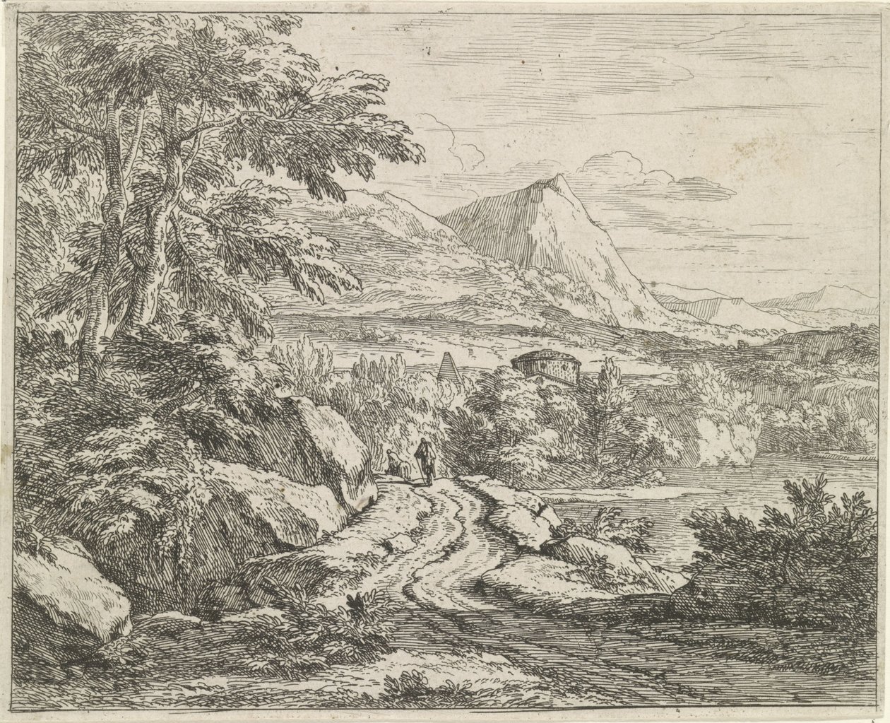 Kayalar boyunca yol Manzaralar (dizi başlığı) by Abraham Genoels