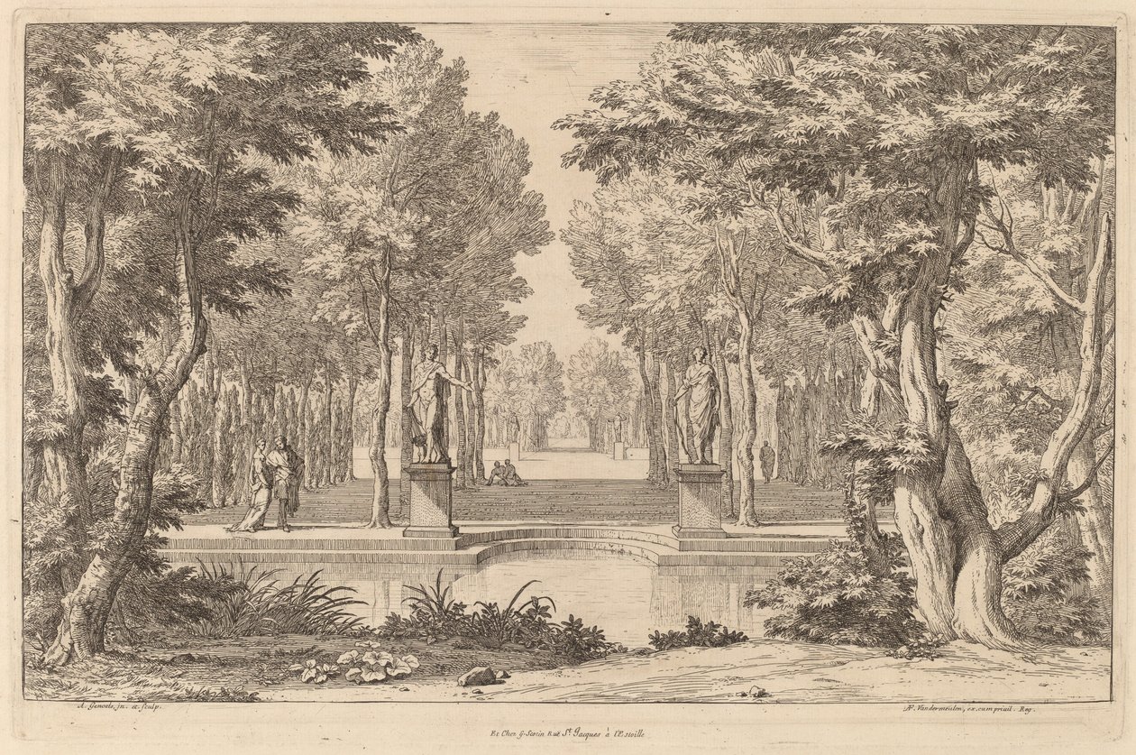 İki Heykel by Abraham Genoels II after Adam Frans van der Meulen