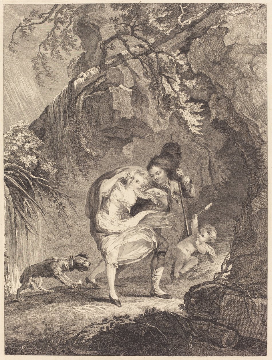 Le coup de vent (Rüzgar Rüzgarı) by Abraham Girardet after Antoine Lebel
