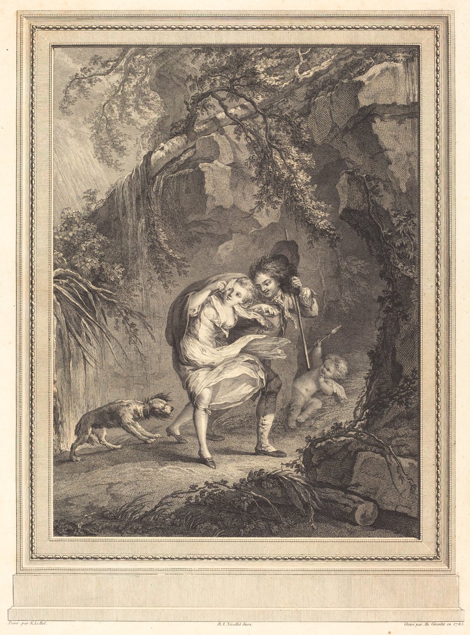 Le coup de vent (Rüzgar Rüzgarı) by Abraham Girardet after Antoine Lebel
