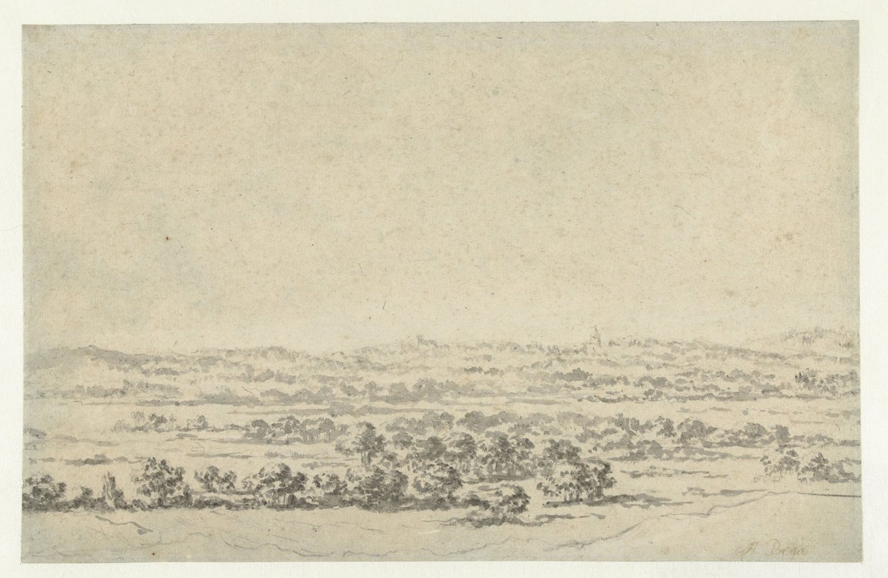 Uzakta Bir Kule ile Nehir Manzarası by Abraham Jansz Begeyn