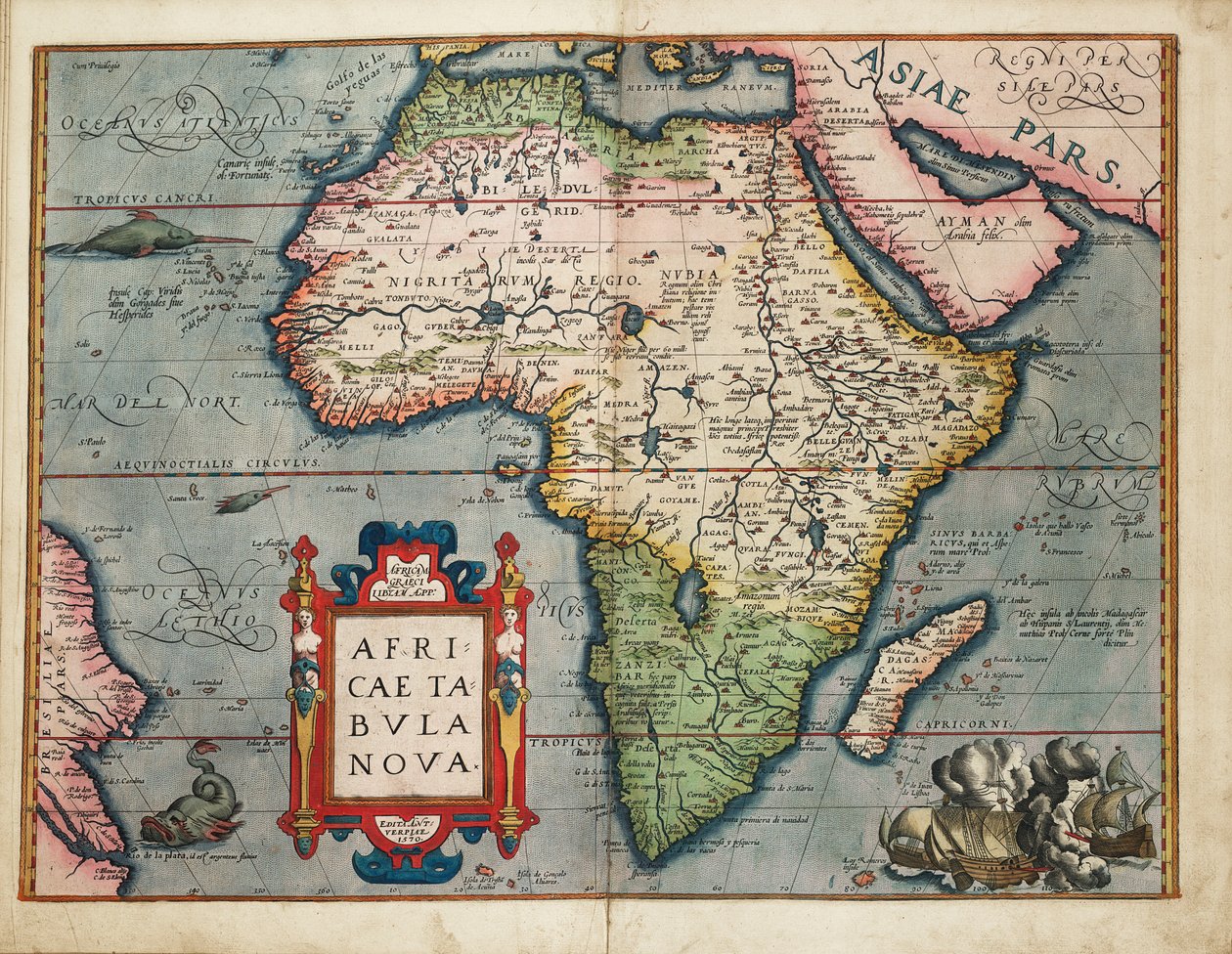 Yeni bir Afrika haritası by Abraham Ortelius