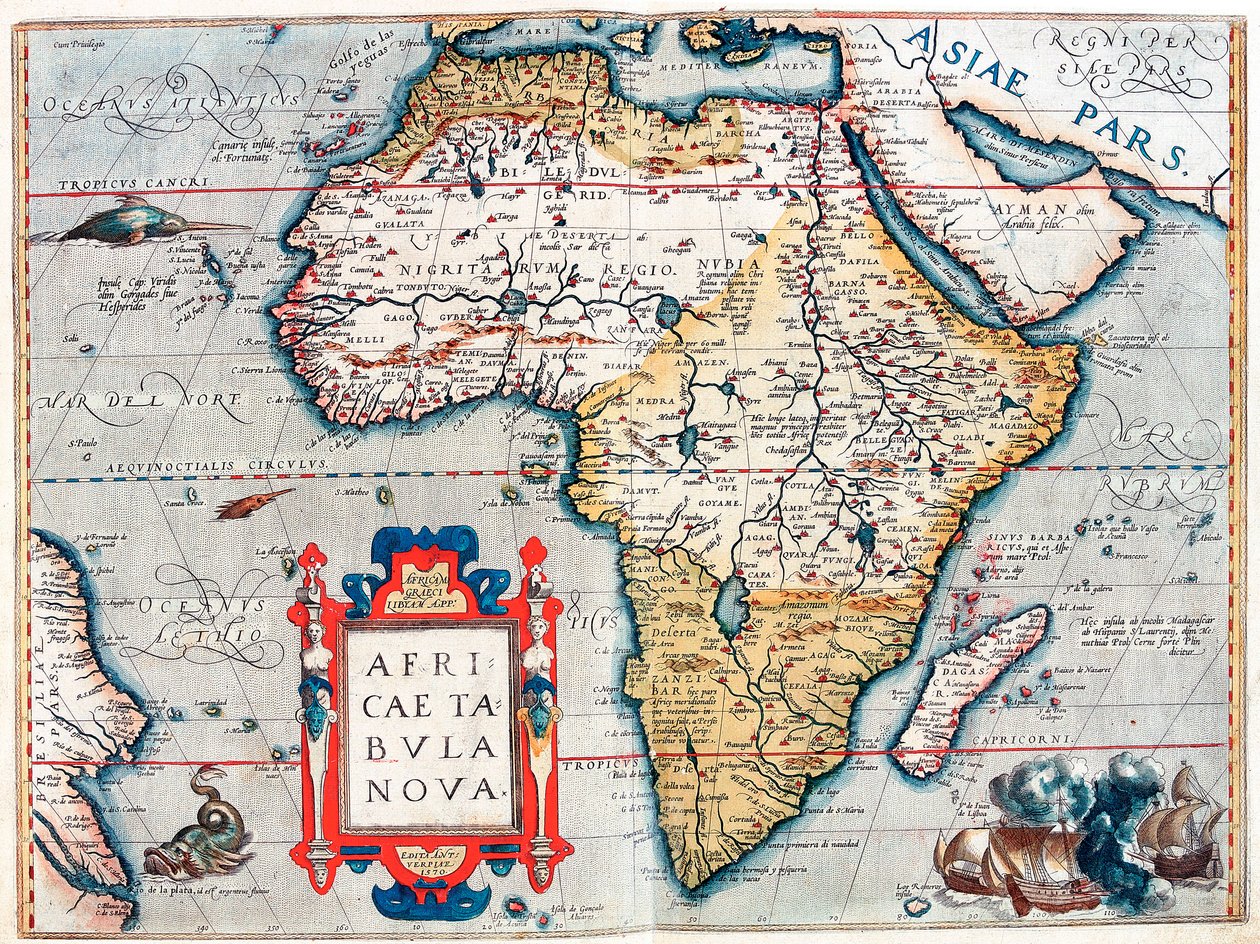Afrika kıtasının tanımı. Abraham Ortelius