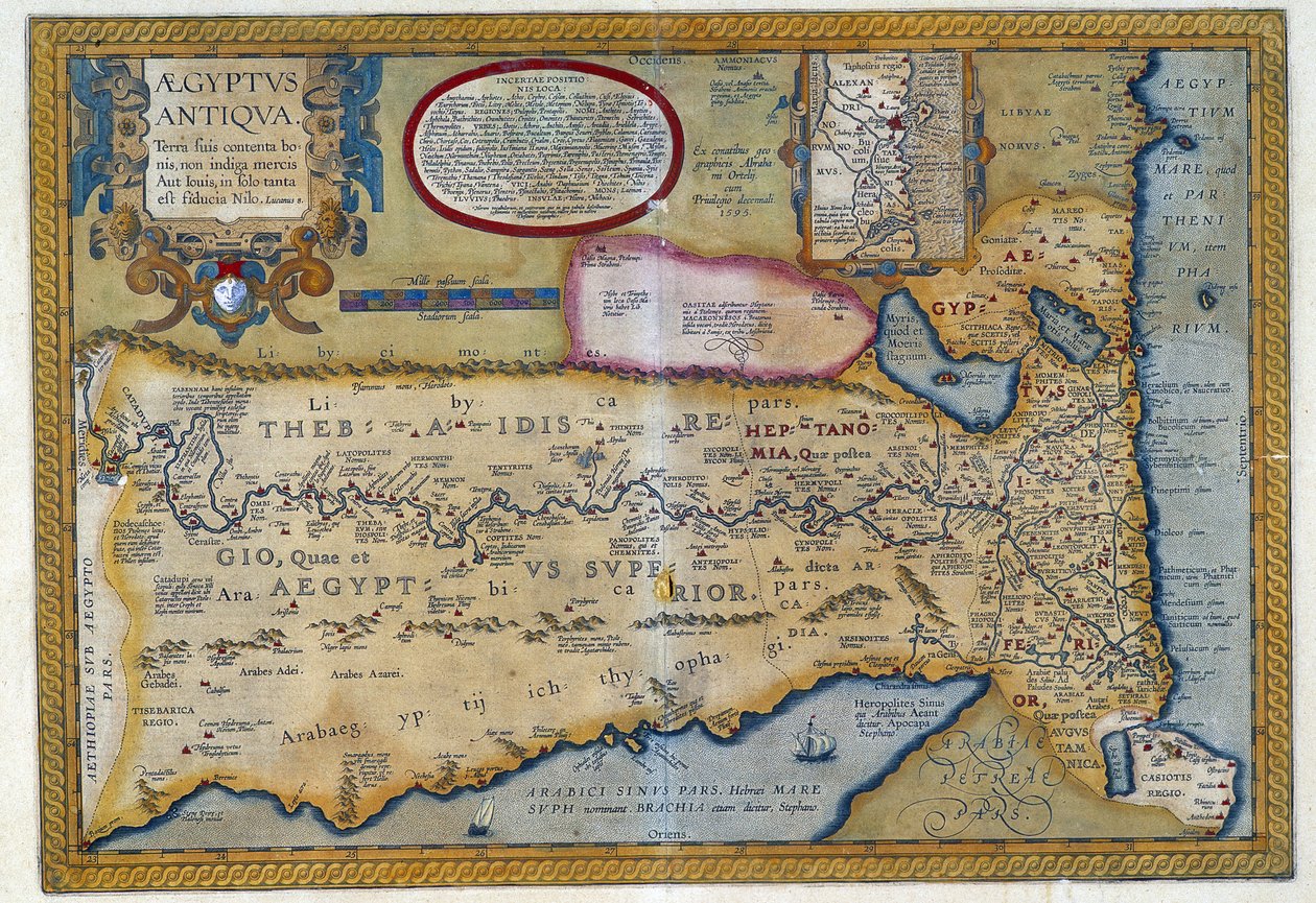 Eski Mısır Haritası - Abraham Ortelius, Anvers by Abraham Ortelius