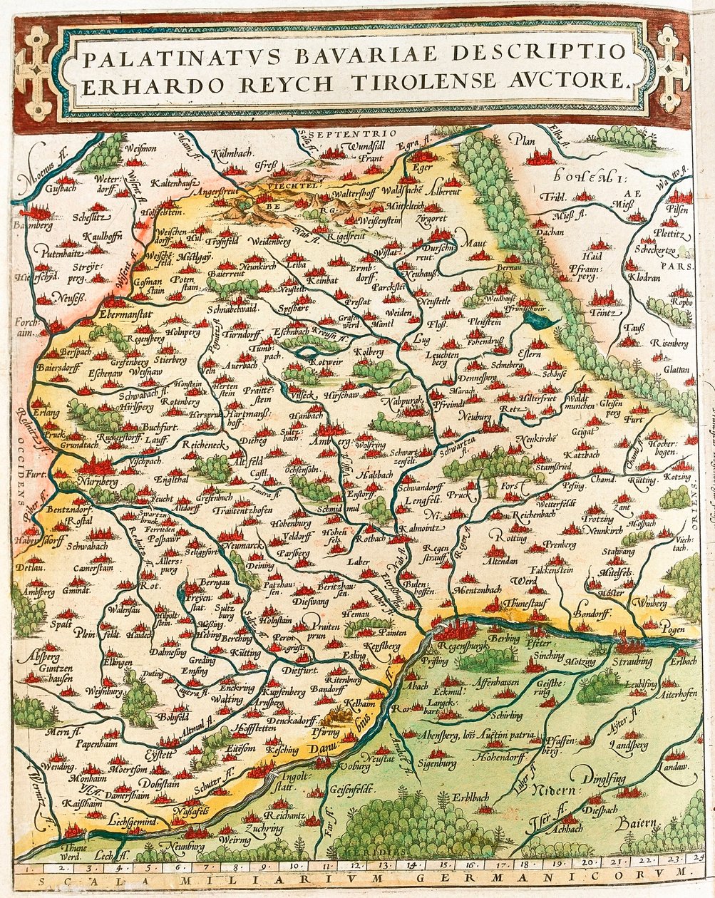 Bavyera Pfalz Abraham Ortelius (Oertel, Ortell veya Ortel) tarafından "Dünya Tiyatrosu" ndan Almanya