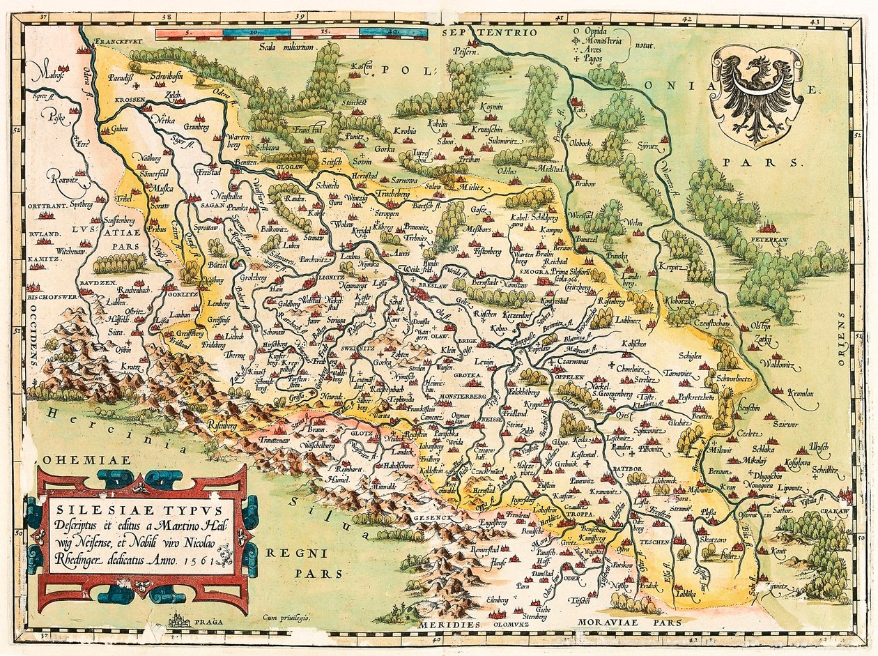 Silesia Türü Açıklama ve Açıklama ve Düzenleyen Martin Heilwid Neilsense ve Noble Husband Nicolas Rhedinger Anno 1561 Almanya