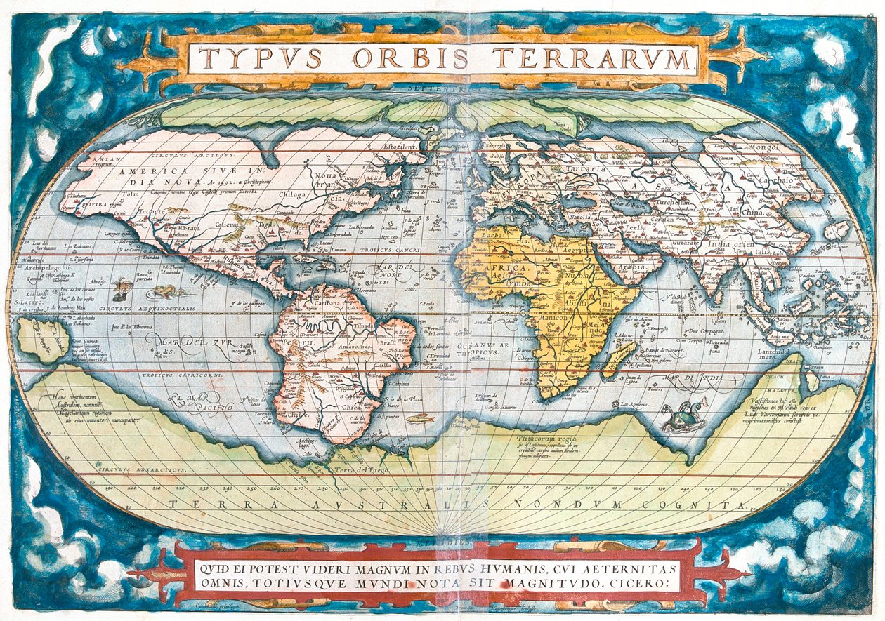 Dünya by Abraham Ortelius