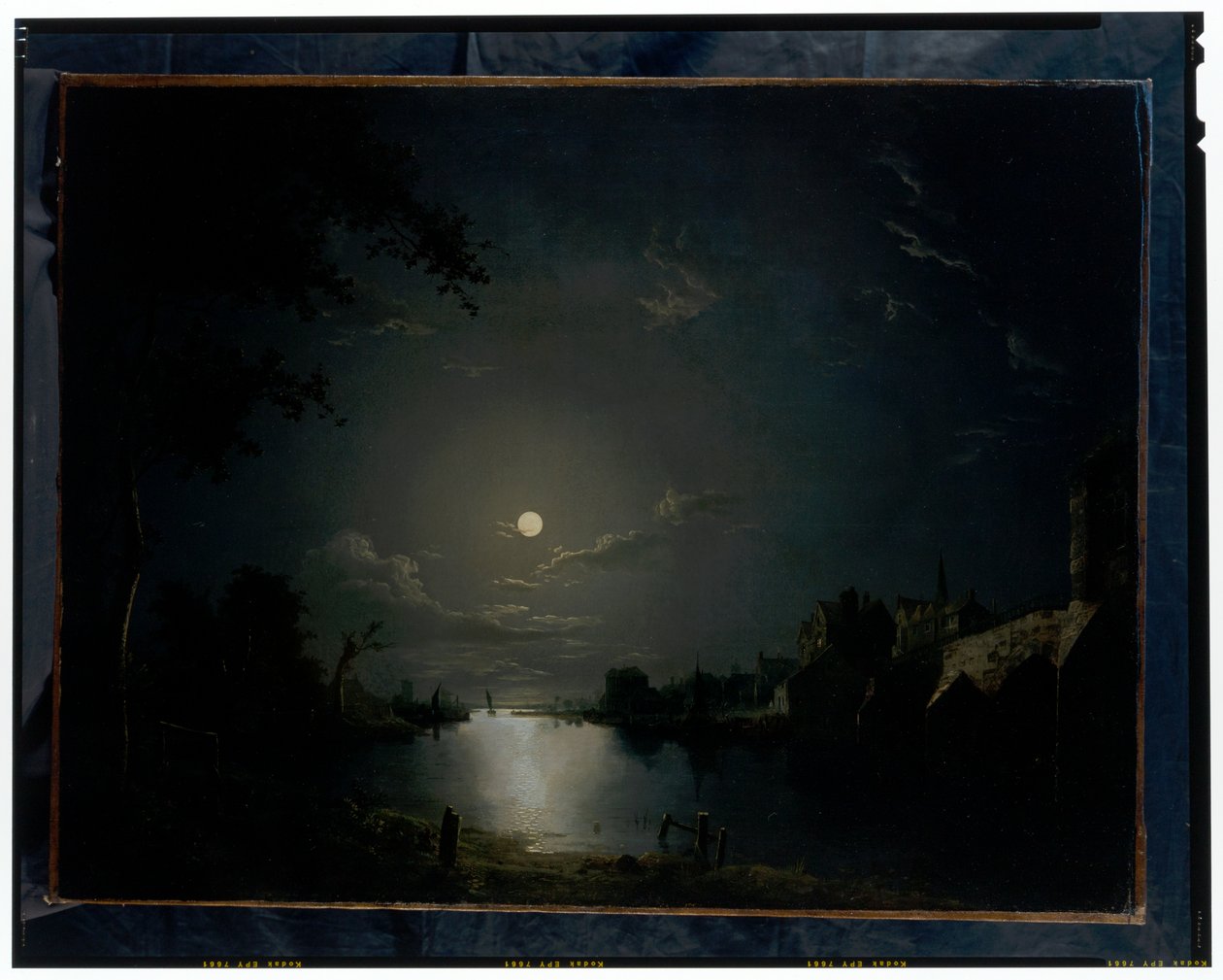 Ay ışığında nehir manzarası by Abraham Pether