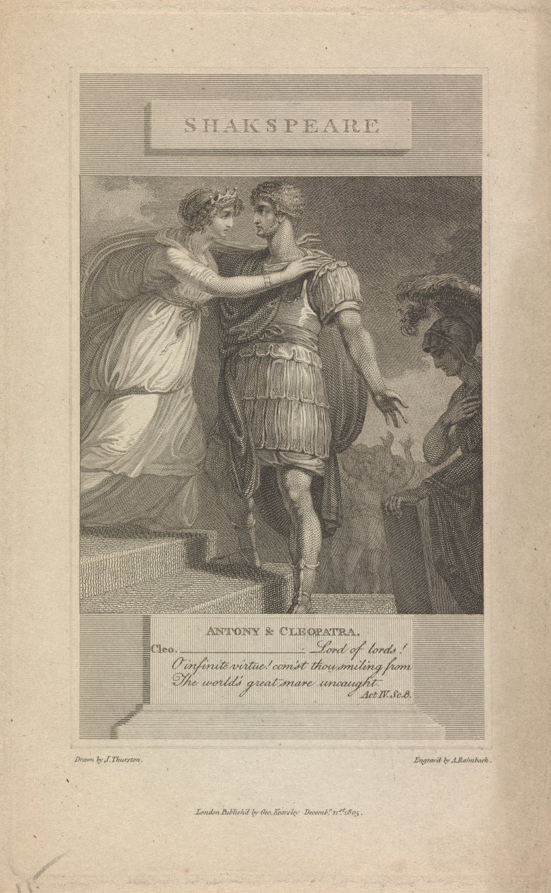 Antonius ve Kleopatra Yasası IV Sc. 8 by Abraham Raimbach
