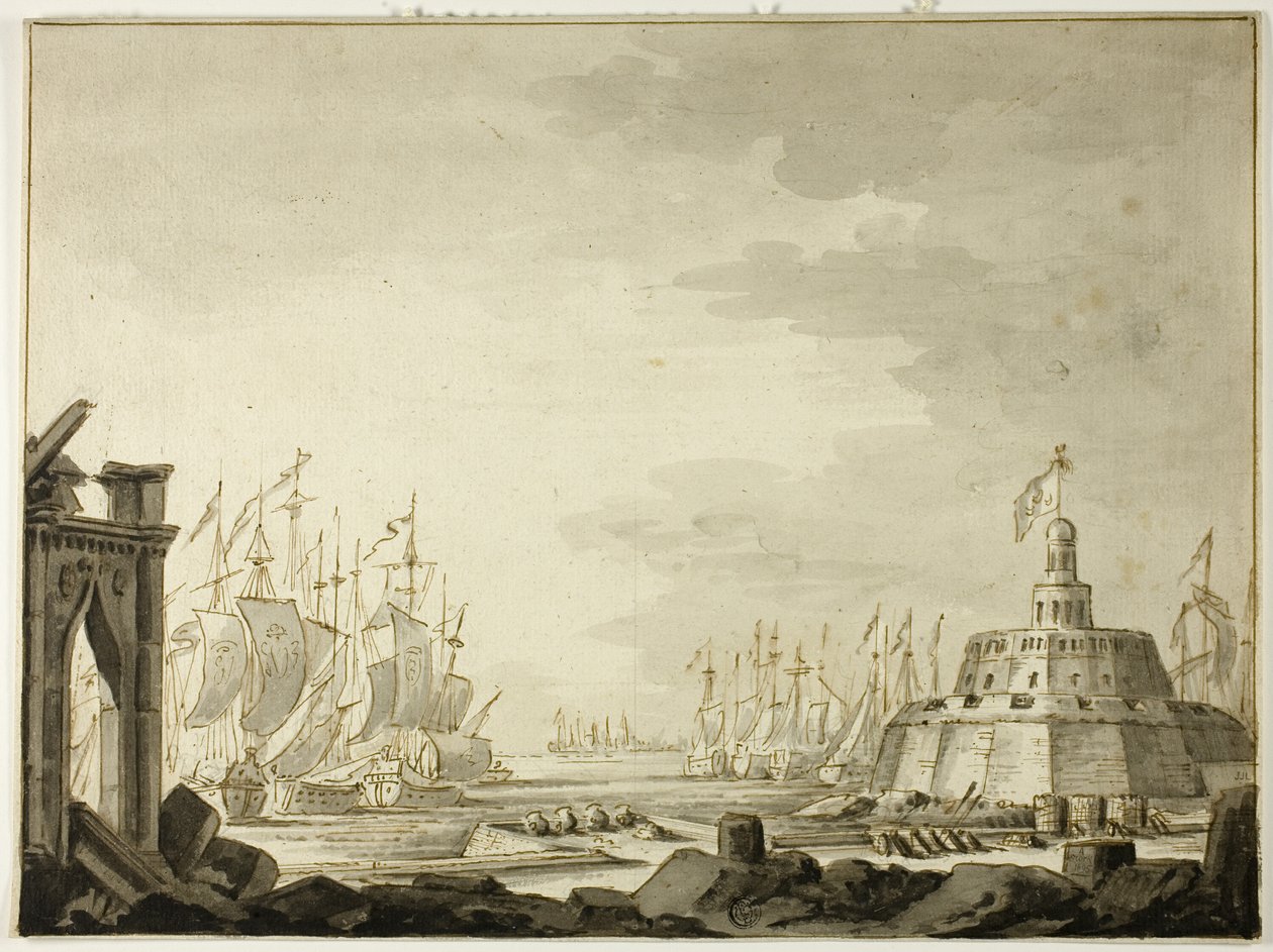 Malta, Valetta Limanı by Abraham Storck