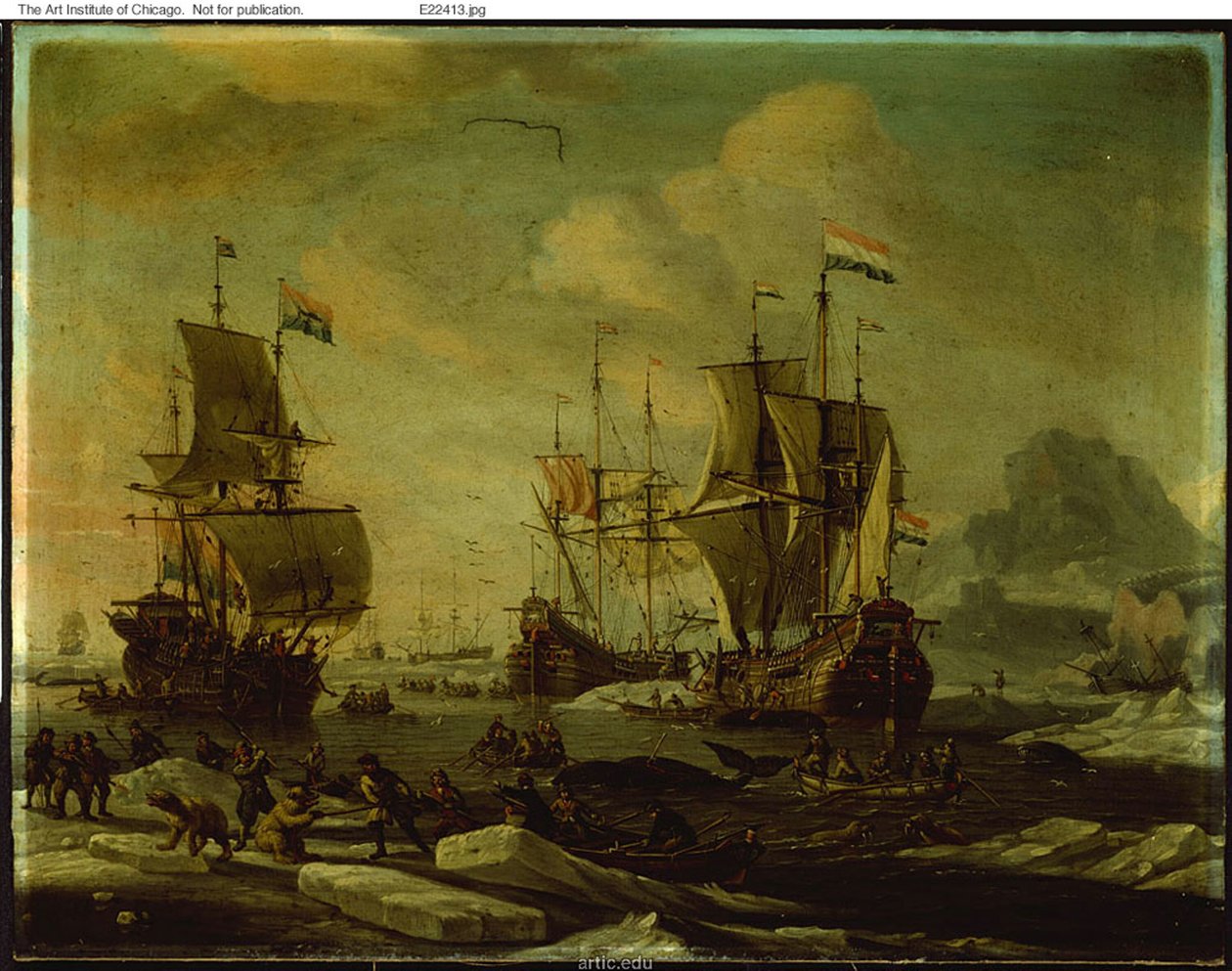 Hollanda Balina Filosu by Abraham Storck