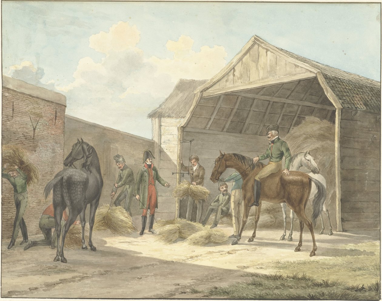 Gardes d'Honneur'a saman dağıtmak, 1813 by Abraham Vinkeles