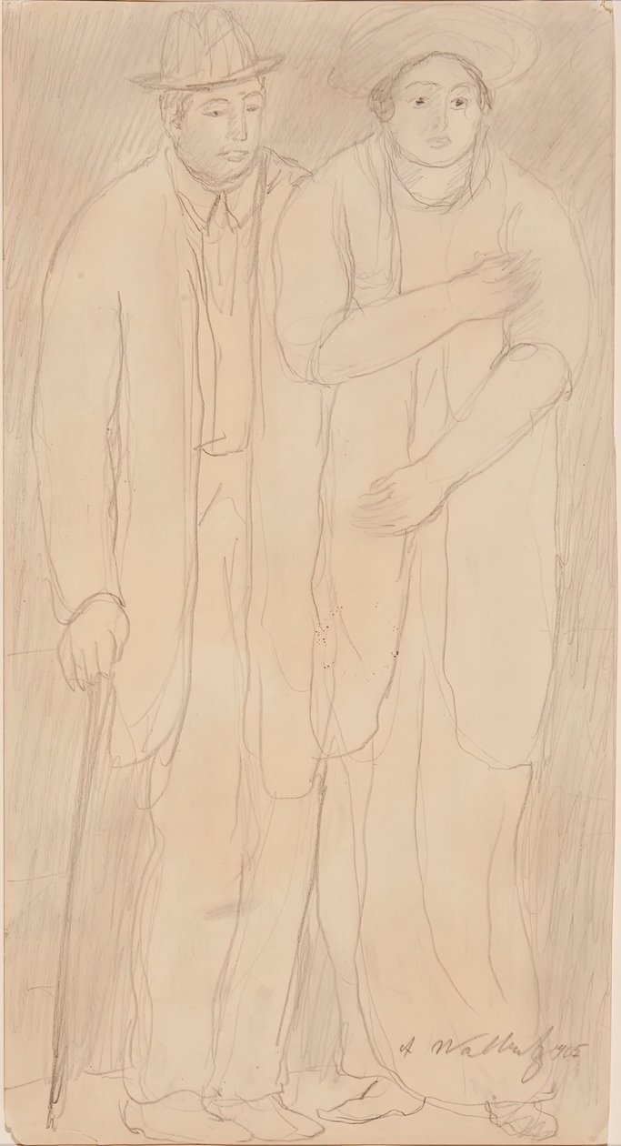 Erkek ve Kadın, 1905. by Abraham Walkowitz