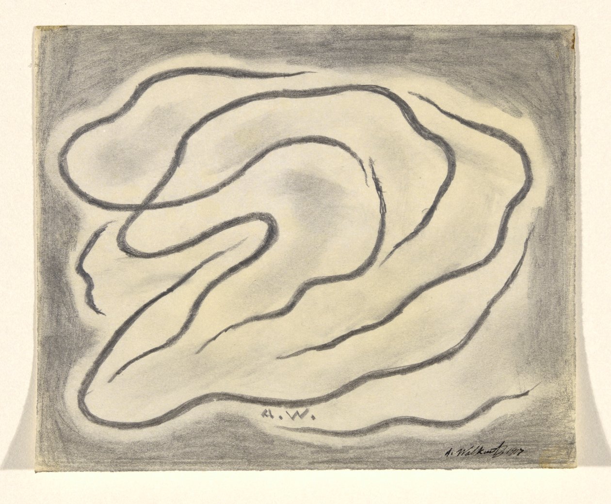 Ritmik Çizgiler: Soyutlama by Abraham Walkowitz