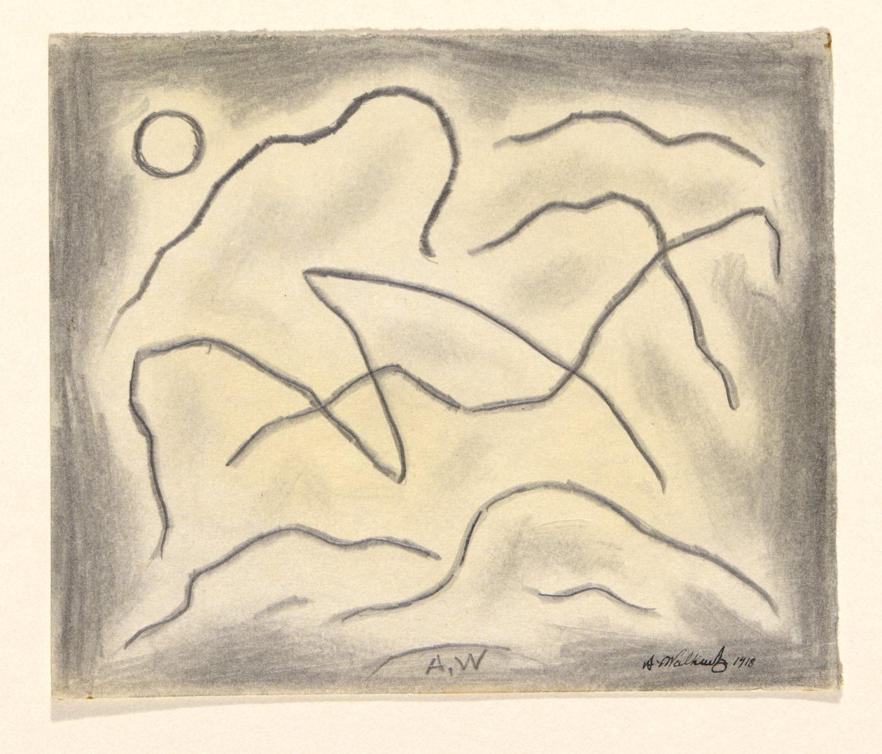 Ritmik Çizgiler: Dans Soyutlama by Abraham Walkowitz