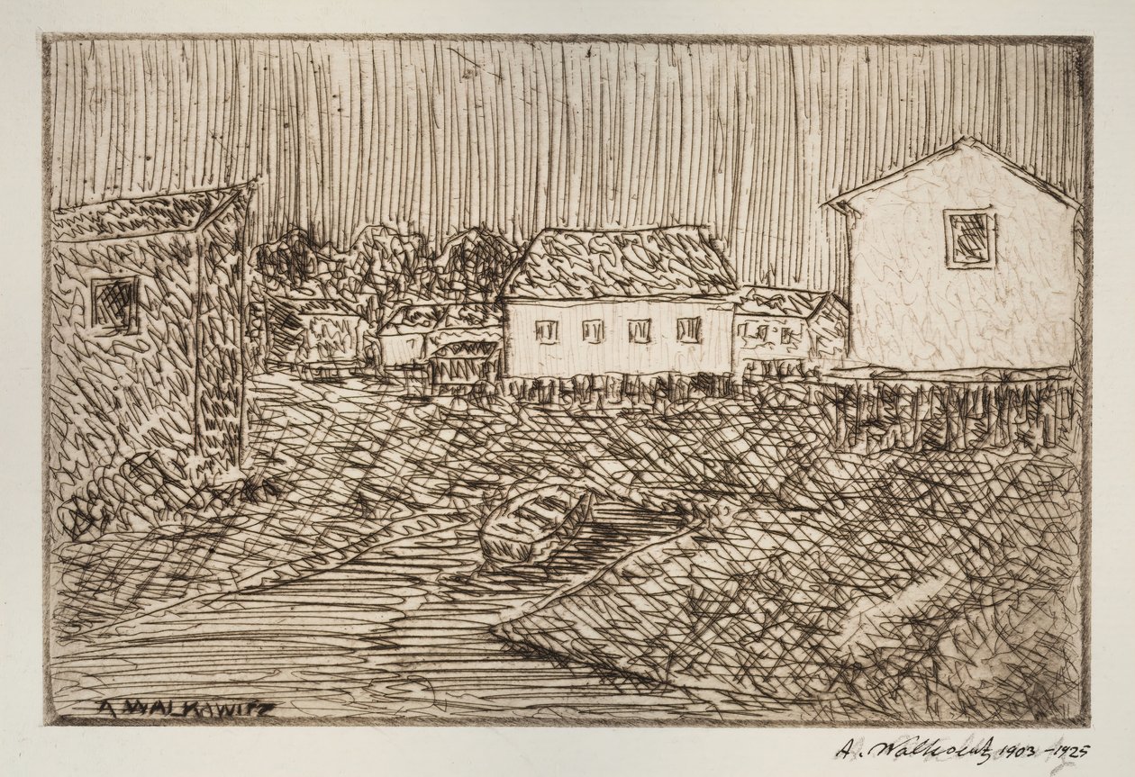 Sokak Manzarası, Bina Veya Portre, 1902-1905. by Abraham Walkowitz