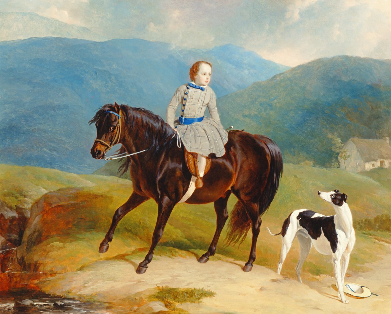 Usta Edward Coutts Marjoriebanks, Midillisi üzerinde, 1851 dolayları (tuval üzerine yağlı boya) by Abraham and Webster Thomas Cooper