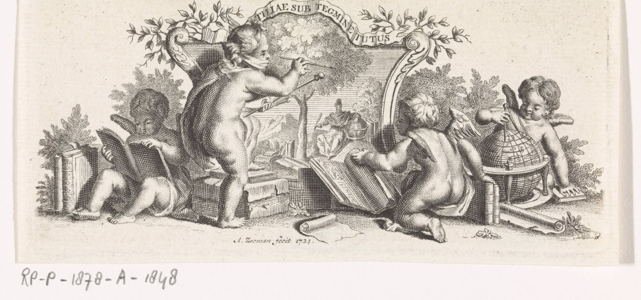 Dört puttiyi incelemek ve boyamak by Abraham Zeeman