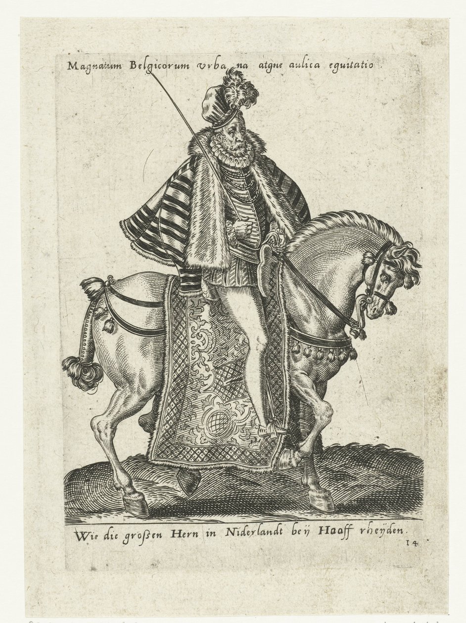 At sırtında Hollandalı beyefendi by Abraham de Bruyn (attributed to)