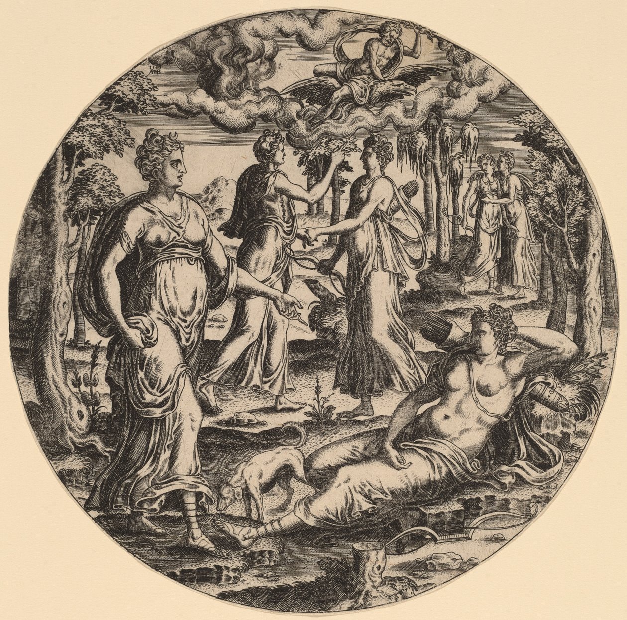 Diana ve Perileri Bahçede by Abraham de Bruyn