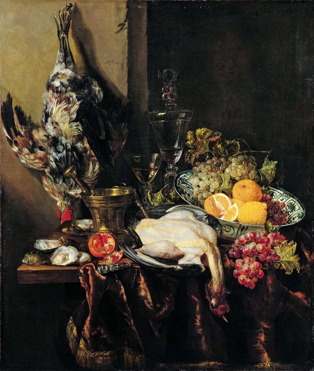 Meyveli ve Tavuklu Pronkstileven by Abraham van Beijeren