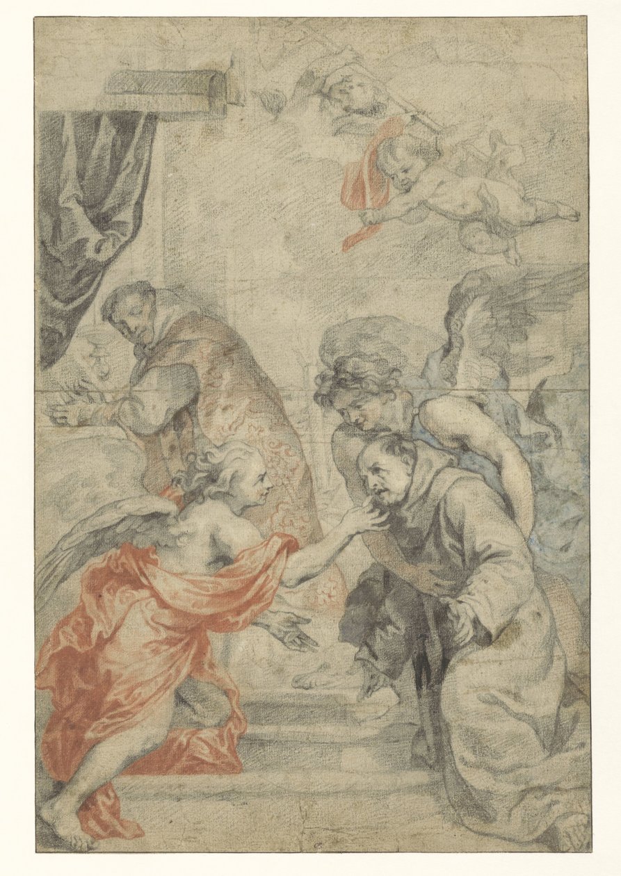 Aziz Bonaventura'nın Cemaati by Abraham van Diepenbeeck