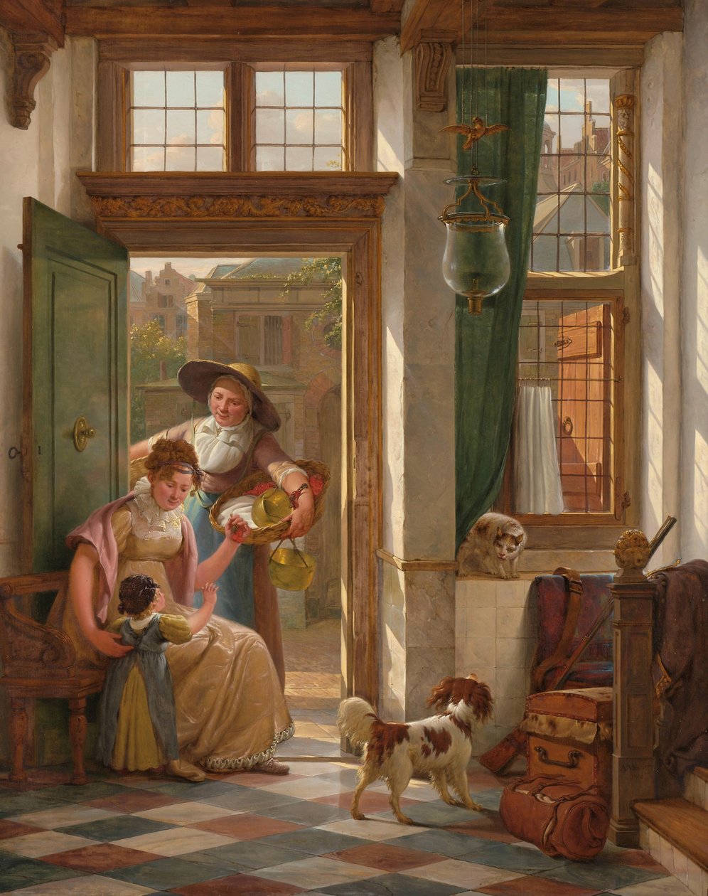 Kapıdaki Kiraz Satıcısı by Abraham van Strij (I) (signed by artist)
