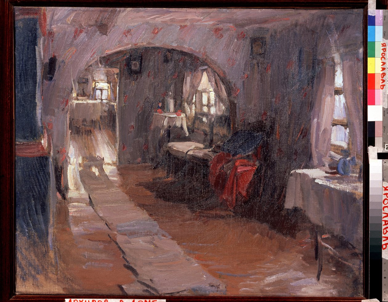 Bir kır evinde. Abram Yefimovich Arkhipov